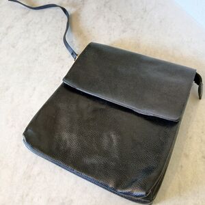 Black Leather Clutch W/ Louis Vuitton Strap